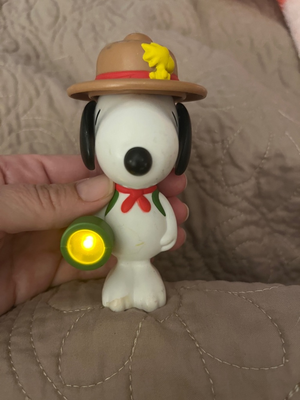 Snoopy Figure with Woodstock, Lantern, Hat and Camp sack! This is from 2008!